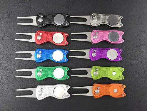 Custom Logo Foldable Retractable Switchable Golf Divot Tool