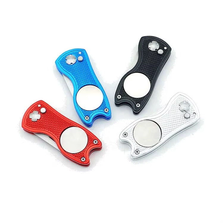 Custom Logo Foldable Retractable Switchable Golf Divot Tool