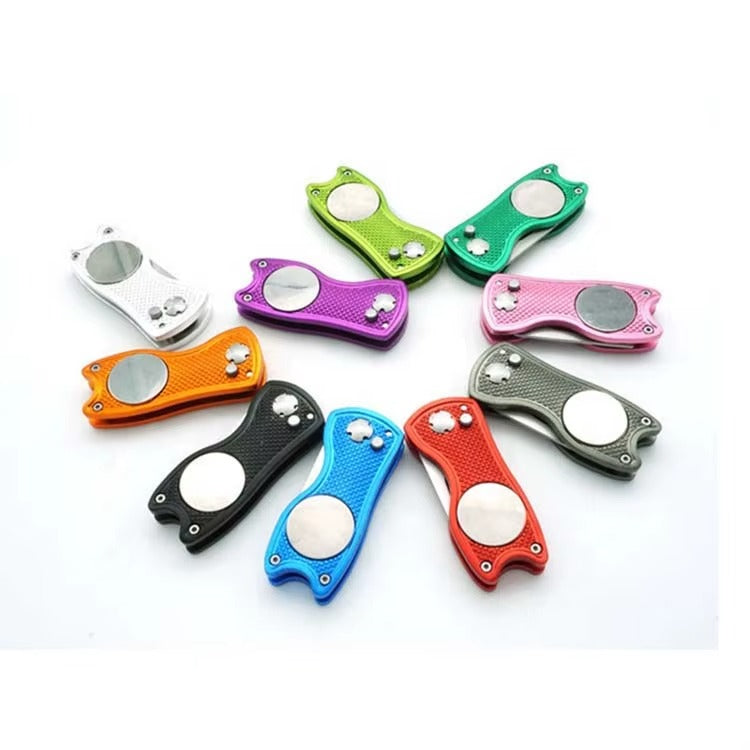 Custom Logo Foldable Retractable Switchable Golf Divot Tool